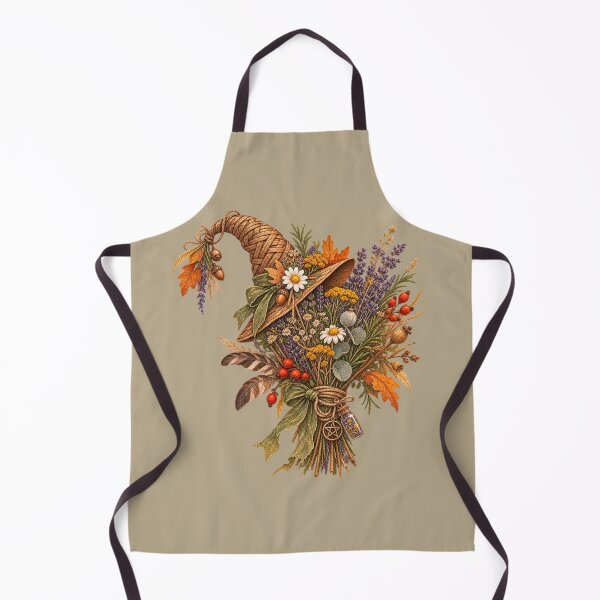Item preview, Cottagecore Witch Hat Herb Bundle Watercolor Art – Whimsical Halloween Print designed and sold by MagicMakerPh.