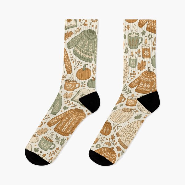 Item preview, Cosy Autumn Sweater Weather Seamless Pattern | Autumn Aesthetic Repeat Design designed and sold by StickyGuys.