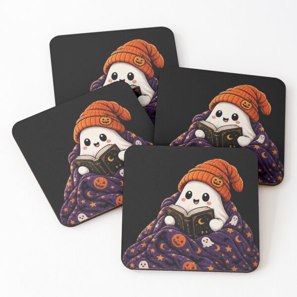 Item preview, Cute Halloween Ghost Reading Book Cozy Spooky Autumn Design designed and sold by GRYFFWEAR.