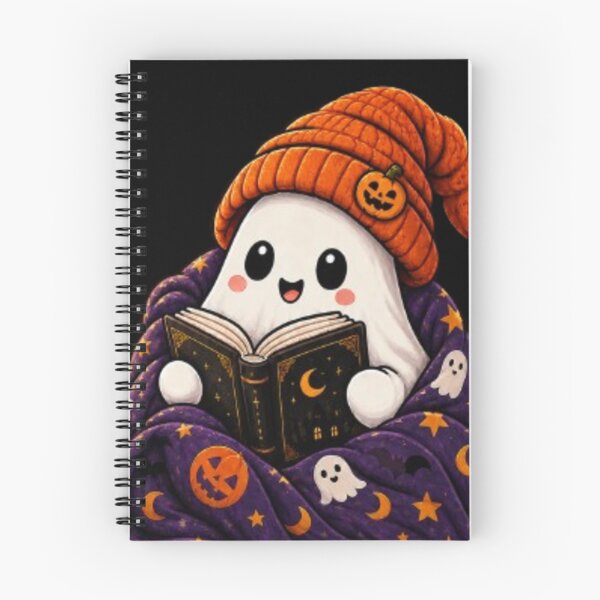Item preview, Cute Halloween Ghost Reading Book Cozy Spooky Autumn Design designed and sold by GRYFFWEAR.