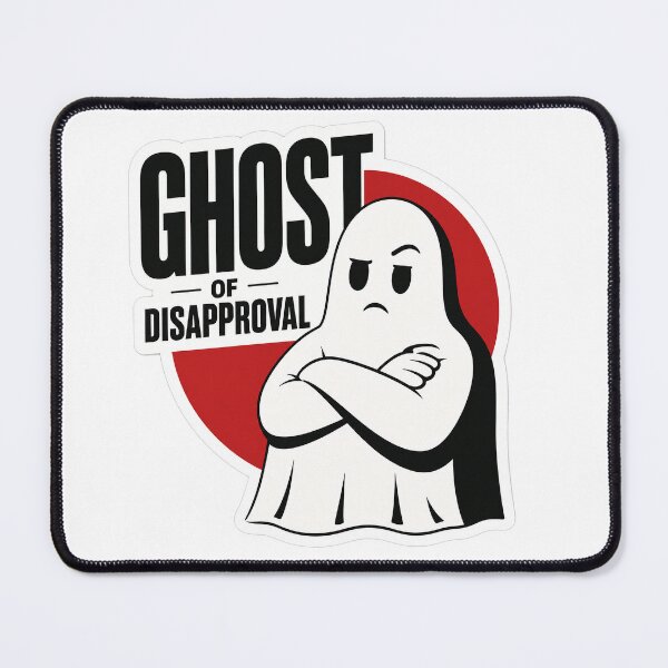 Item preview, Ghost of Disapproval – Retro Grumpy Ghost Attitude designed and sold by Abidel.