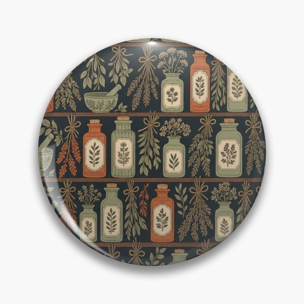 Item preview, Kitchen Witch Herb Shelf Seamless Pattern | Witchy Aesthetic Repeat Design designed and sold by StickyGuys.