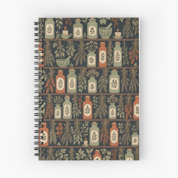 Item preview, Kitchen Witch Herb Shelf Seamless Pattern | Witchy Aesthetic Repeat Design designed and sold by StickyGuys.