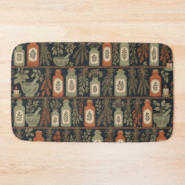 Item preview, Kitchen Witch Herb Shelf Seamless Pattern | Witchy Aesthetic Repeat Design designed and sold by StickyGuys.