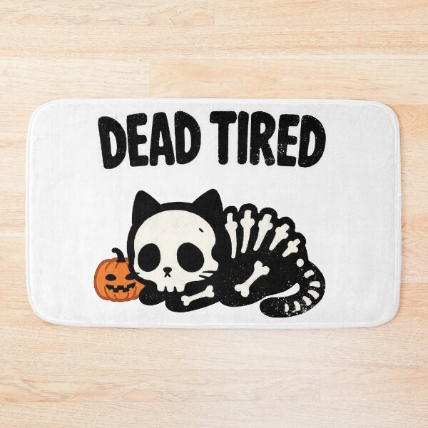 Item preview, Dead Tired Skeleton Cat Halloween T-shirt. designed and sold by Nuttajak.