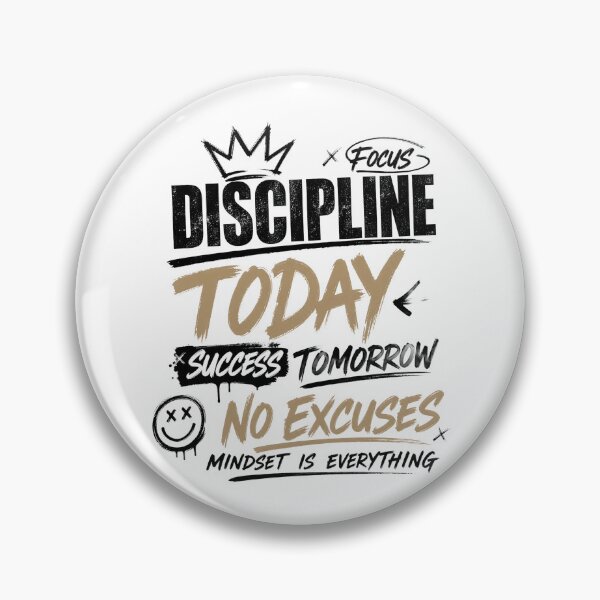 Item preview, Discipline Today Success Tomorrow No Excuses Mindset designed and sold by HimaPrototype.