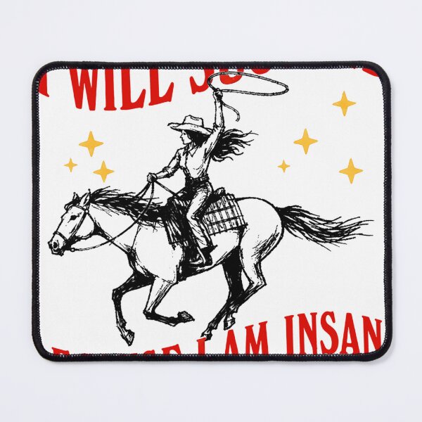 Item preview, I Will Succeed Because I Am Insane Motivational Tiger Rider Cowgirl designed and sold by DianneShelton.