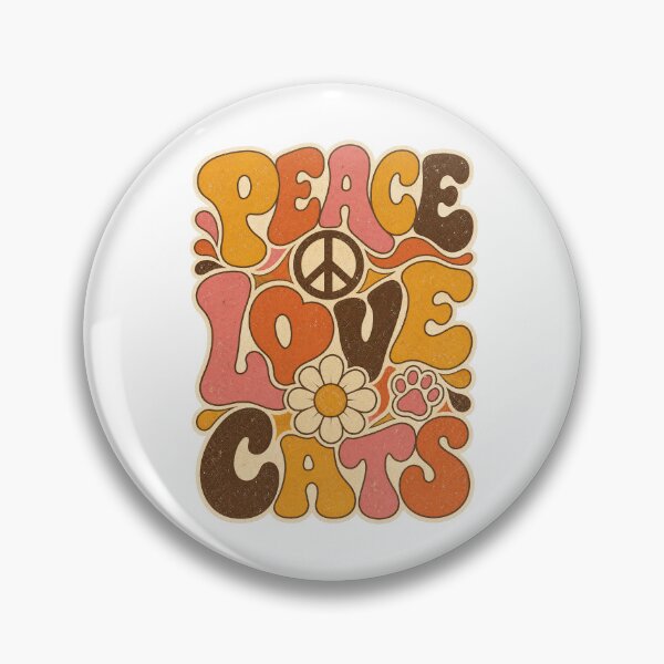 Item preview, Groovy 70s Peace Love Cats Retro designed and sold by Kaikab007.