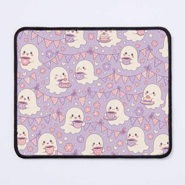Item preview, Cute Ghost Tea Party Seamless Pattern | Ghost Aesthetic Repeat Design designed and sold by StickyGuys.