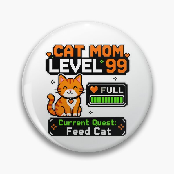 Item preview, Retro 8 Bit Pixel Cat Mom Level 99 designed and sold by Kaikab007.