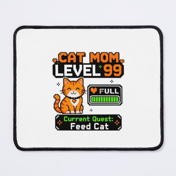 Item preview, Retro 8 Bit Pixel Cat Mom Level 99 designed and sold by Kaikab007.