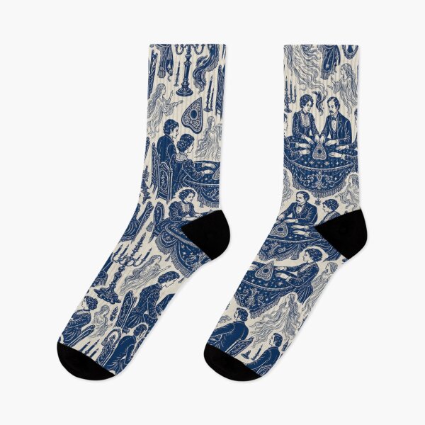 Item preview, Victorian Seance Toile Seamless Pattern | Ghost Aesthetic Repeat Design designed and sold by StickyGuys.