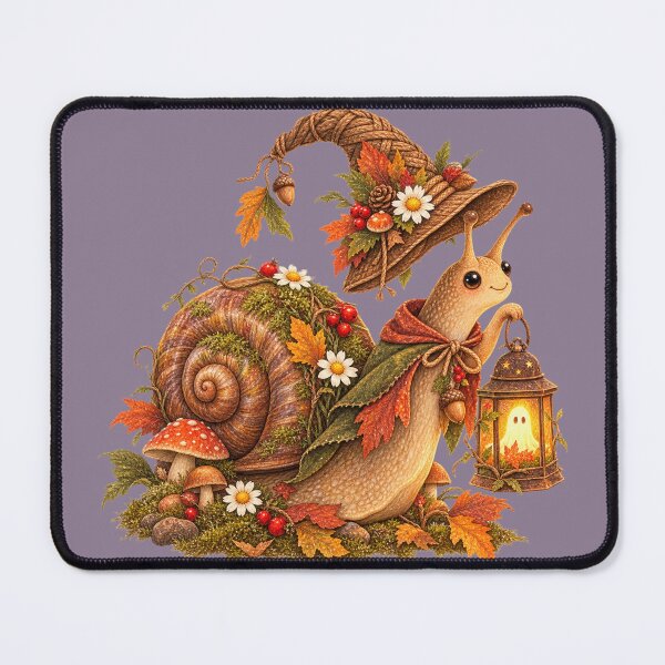 Item preview, Cottagecore Lantern Snail Watercolor Art – Whimsical Halloween Garden Print designed and sold by MagicMakerPh.