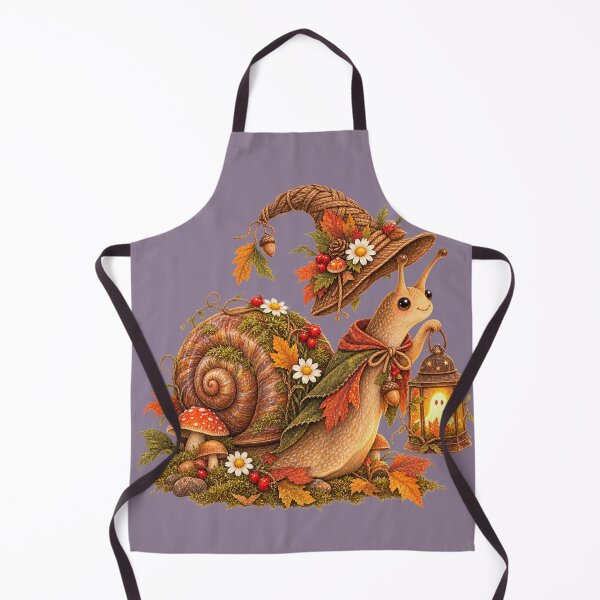 Item preview, Cottagecore Lantern Snail Watercolor Art – Whimsical Halloween Garden Print designed and sold by MagicMakerPh.