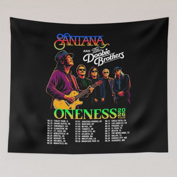 Item preview, Santana Doobie Brothers Oneness Tour 2026 Vintage Graphic designed and sold by zwawji.