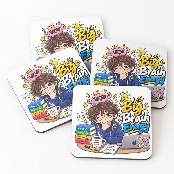 Item preview, Big Brain Energy Funny Student Sticker | Smart Nerd & STEM Vibes designed and sold by Genzfirevibes.