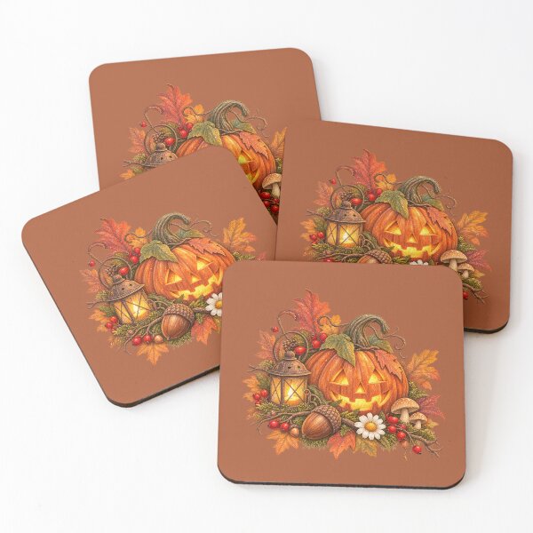 Item preview, Cottagecore Acorn & Pumpkin Watercolor Art – Cozy Halloween Woodland Print designed and sold by MagicMakerPh.