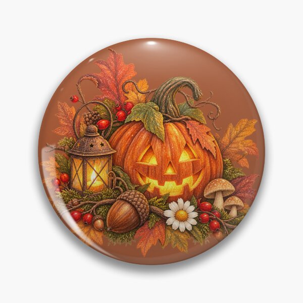 Item preview, Cottagecore Acorn & Pumpkin Watercolor Art – Cozy Halloween Woodland Print designed and sold by MagicMakerPh.