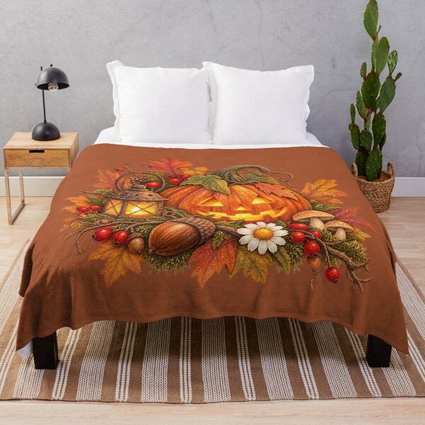 Item preview, Cottagecore Acorn & Pumpkin Watercolor Art – Cozy Halloween Woodland Print designed and sold by MagicMakerPh.