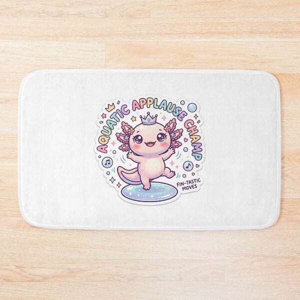 Item preview, Dancing Axolotl – Kawaii "Aquatic Applause Champ" Sticker designed and sold by Chipkooo.