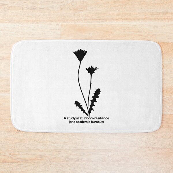 Item preview, Academic Burnout Study in Stubborn Resilience Dandelion Silhouette designed and sold by The Snarky Ph.D.: A Study in Botanicals .