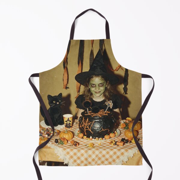 Item preview, Little Witch Halloween Party Vintage Photo designed and sold by The Mellonaire.