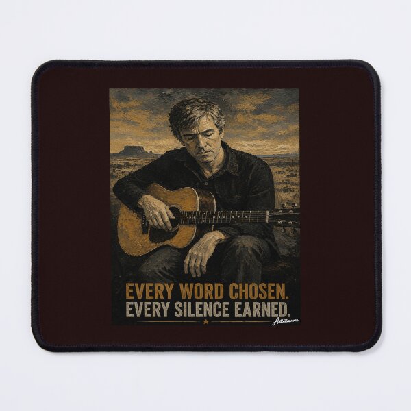 Item preview, Bill Callahan American Prairie Portrait Acoustic Guitar Silence Art designed and sold by Artisticanvas.