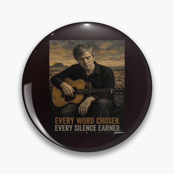 Item preview, Bill Callahan American Prairie Portrait Acoustic Guitar Silence Art designed and sold by Artisticanvas.