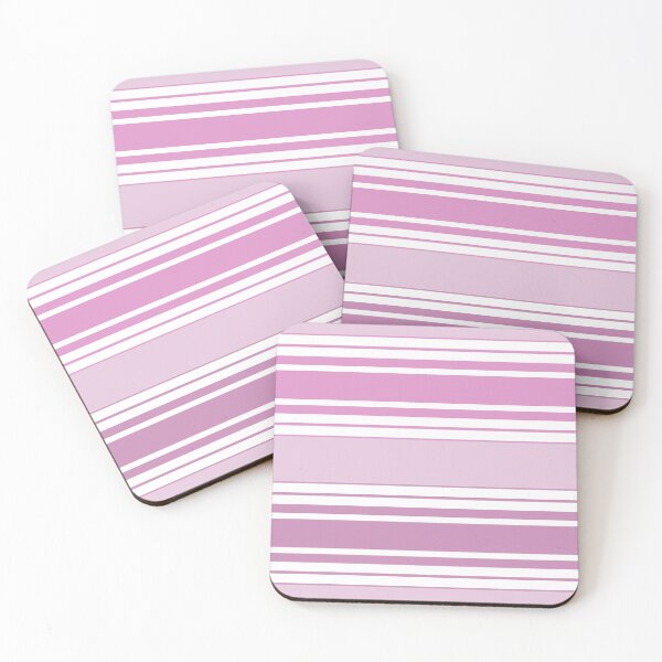 Item preview, Stripes pink color horizontal on white striped designed and sold by fuzzyfox.