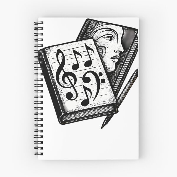 Item preview, Intertwined Music Journals With Abstract Face designed and sold by GlimmerHollow.