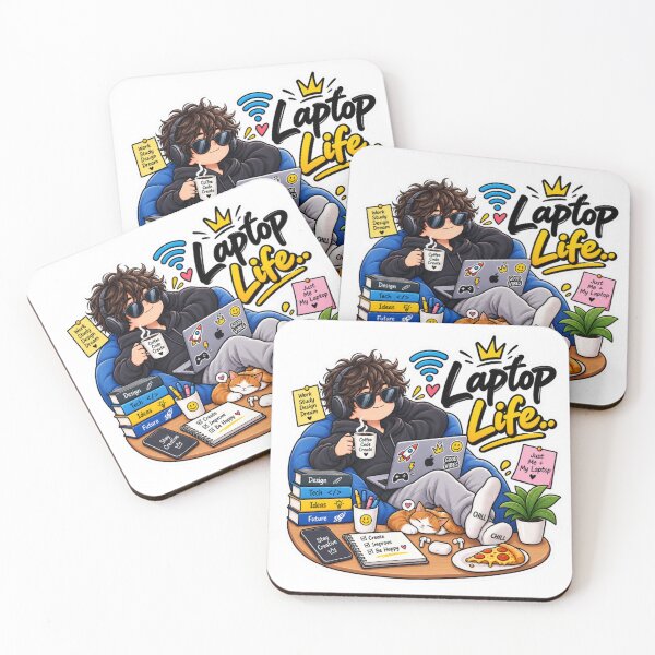 Item preview, Laptop Life Funny Gamer Sticker | Tech Lover, Work & Study Vibes designed and sold by Genzfirevibes.