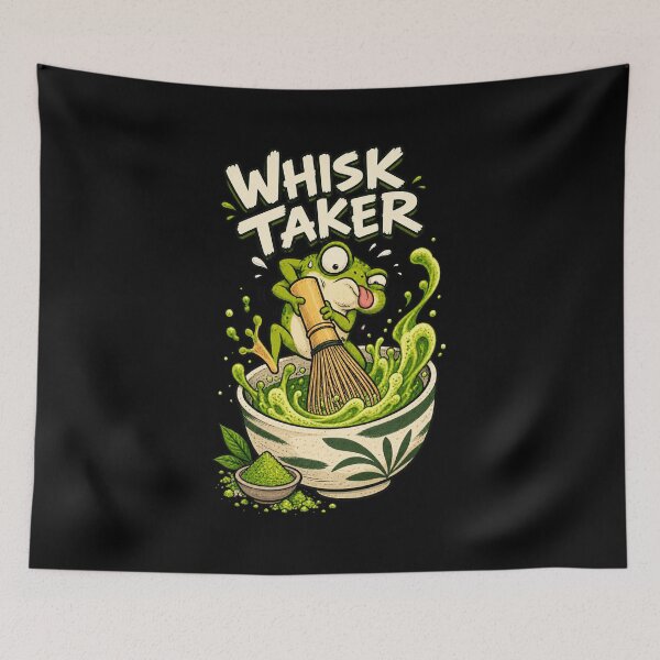 Item preview, Funny Frog Matcha Whisk Taker Cartoon designed and sold by CG Studio.
