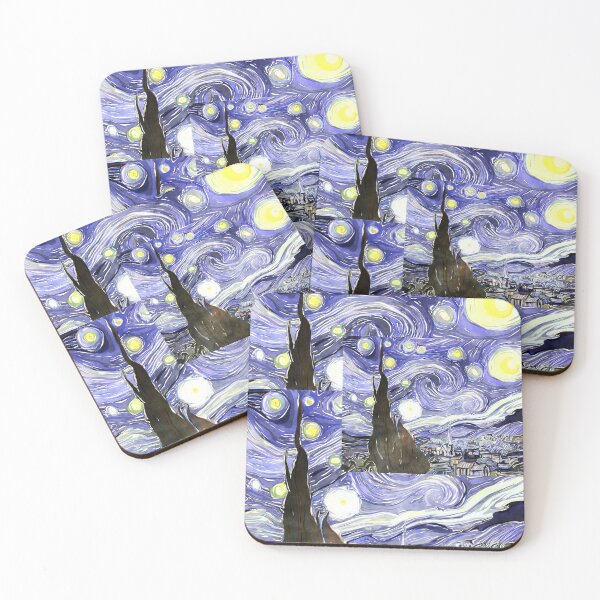 Item preview, Starry Night Inspired Swirl Sky And Tower Art Pattern designed and sold by NikBrin Prevail .