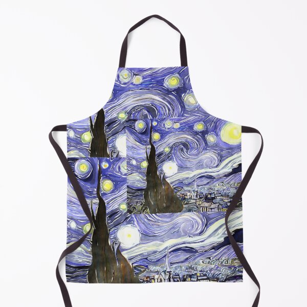 Item preview, Starry Night Inspired Swirl Sky And Tower Art Pattern designed and sold by NikBrin Prevail .