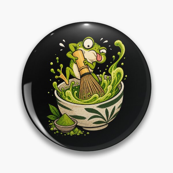 Item preview, Funny Frog Matcha Whisk Taker Cartoon designed and sold by CG Studio.