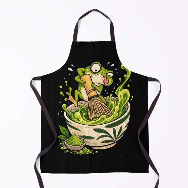Item preview, Funny Frog Matcha Whisk Taker Cartoon designed and sold by CG Studio.