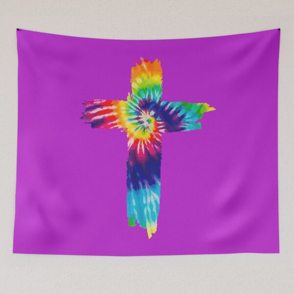 Item preview, Cross Tie Dye Christian Jesus Hippie Bible Religious designed and sold by melodycook.