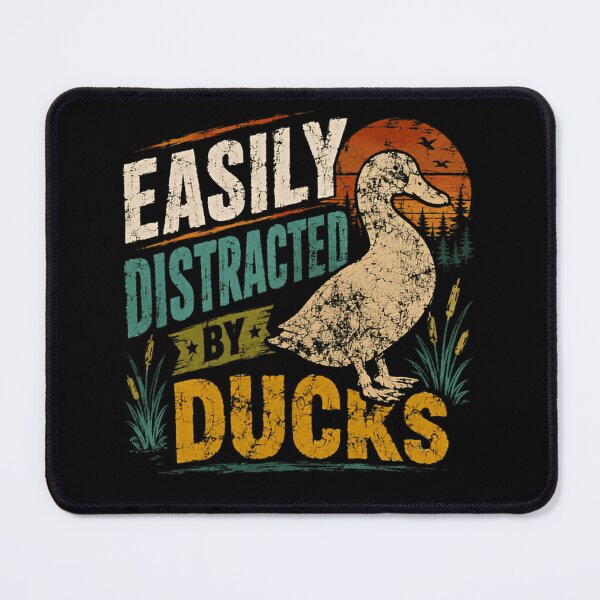 Item preview, Easily Distracted By Ducks Waterfowl Lover Bird Enthusiast designed and sold by SkeletonsDanger.