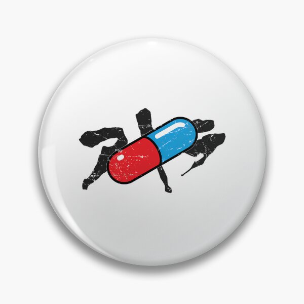 Item preview, Red And Blue Capsule Pill With Silhouette Figures designed and sold by WinGaylord.