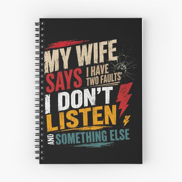 Item preview, My Wife Says I Have Two Faults I Don't Listen And Something Else Funny Husband Marriage Gift designed and sold by SkeletonsDanger.