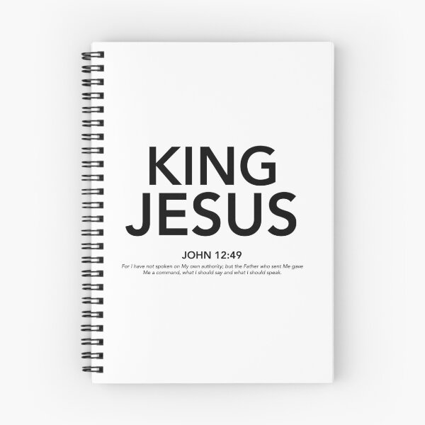 Item preview, English - King Jesus John 12:49 Black Text designed and sold by Believe-Jesus.