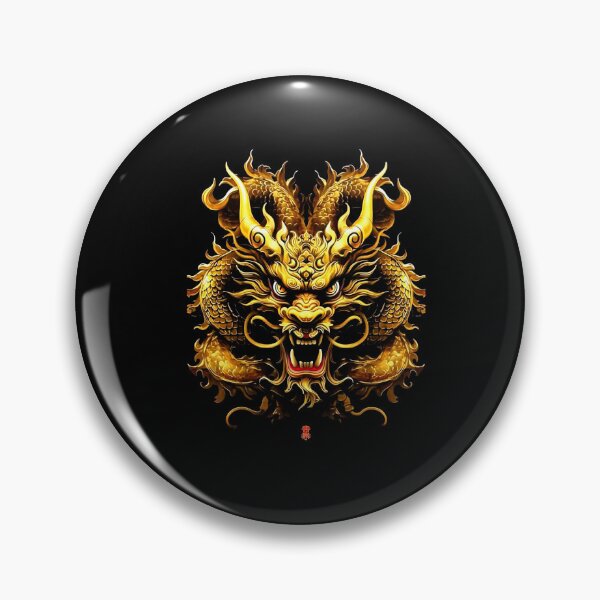 Item preview, Golden Chinese Dragon Head Traditional Mythology Design designed and sold by Ostericaimusa.