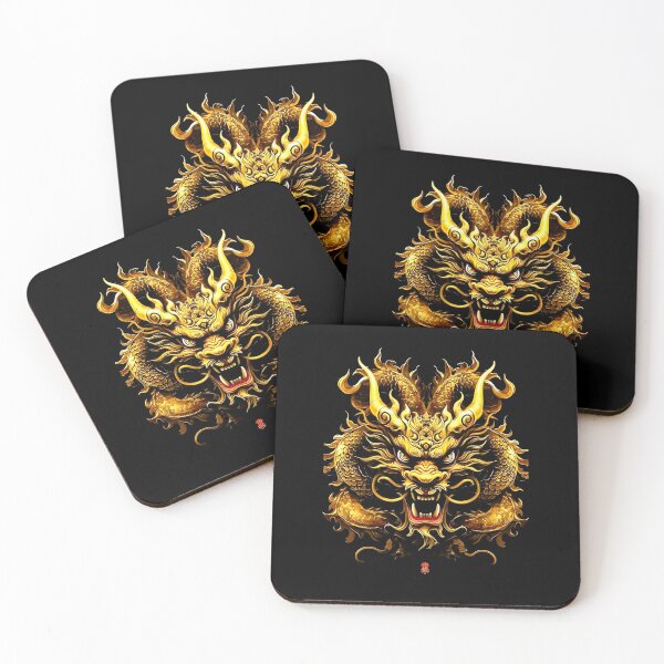 Item preview, Golden Chinese Dragon Head Traditional Mythology Design designed and sold by Ostericaimusa.