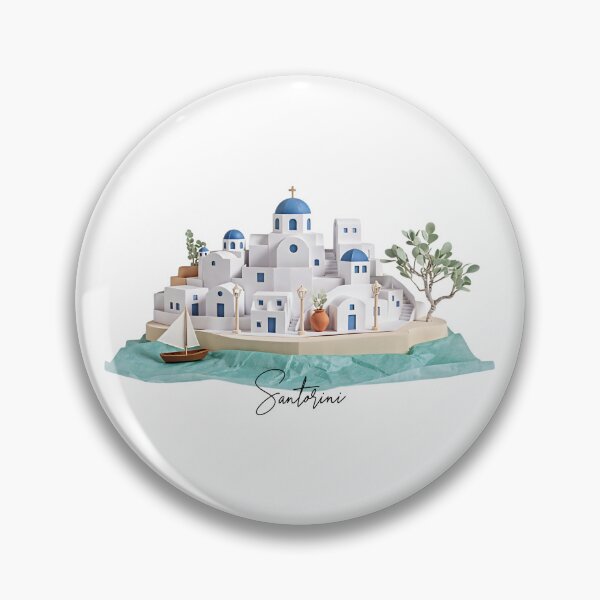 Item preview, Santorini Greece Aegean Island Coastal Village Art designed and sold by Bliss Find And Design.
