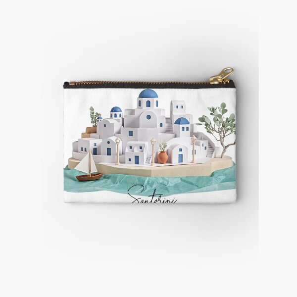 Item preview, Santorini Greece Aegean Island Coastal Village Art designed and sold by Bliss Find And Design.