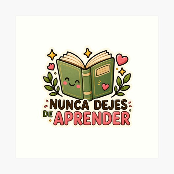 Item preview, Kawaii Book Never Stop Learning Cute Motivational Design designed and sold by Car23314.