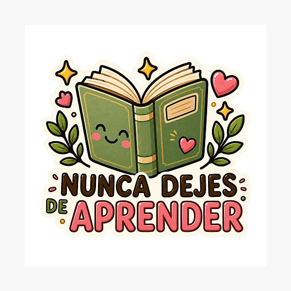 Item preview, Kawaii Book Never Stop Learning Cute Motivational Design designed and sold by Car23314.