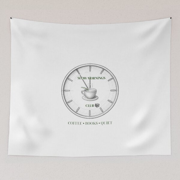 Item preview, Slow Mornings Coffee Reading Club designed and sold by Umbrella urban.