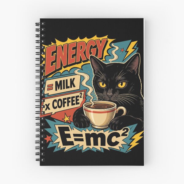 Item preview, Funny Black Cat Coffee Energy Formula Retro Comic designed and sold by Vermanartist.