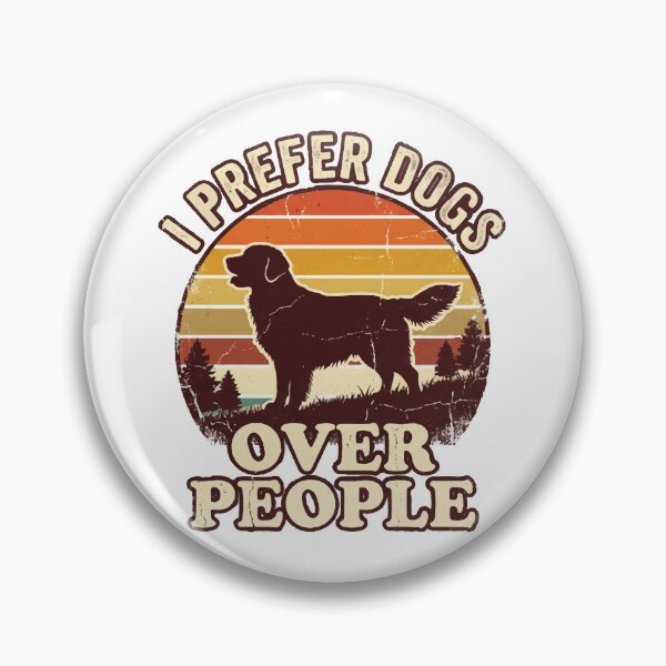 Item preview, I Prefer Dogs Over People Vintage Golden Retriever Retro designed and sold by AmberlightArt.